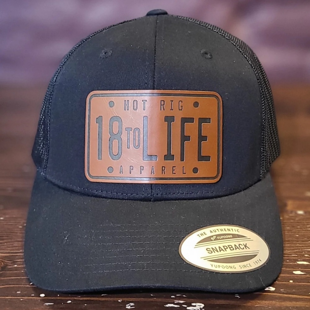 🆕Hot Rig 18 to Life Apparel Black Snapback Hat